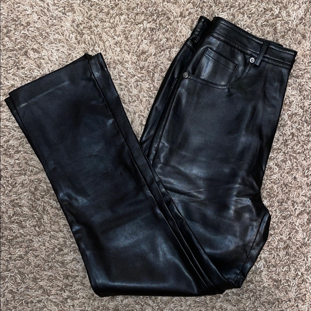 Steve Madden Black Faux Leather Pants